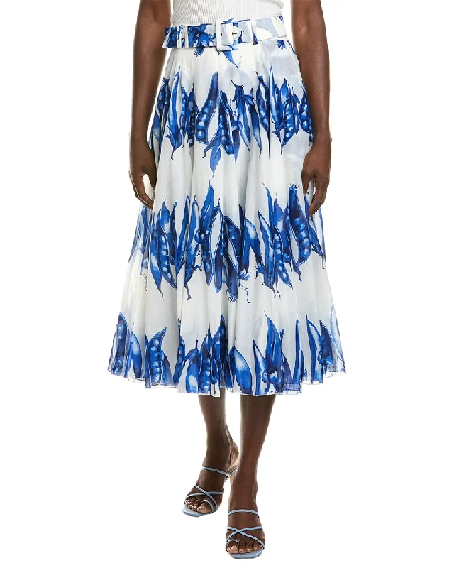 Samantha Sung Aster Midi Skirt patchwork skirt art