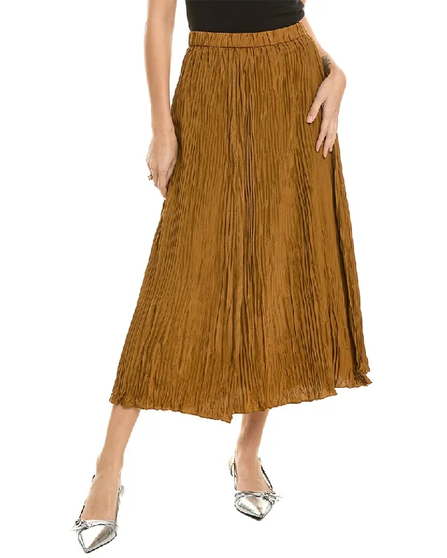Eileen Fisher Pleated Silk Skirt silk skirt lustrous