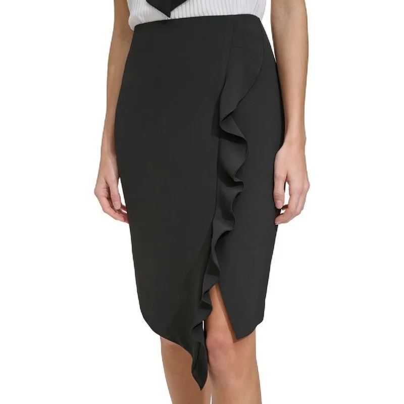 Womens Pencil Skirt Asymmetrical velvet skirt plush