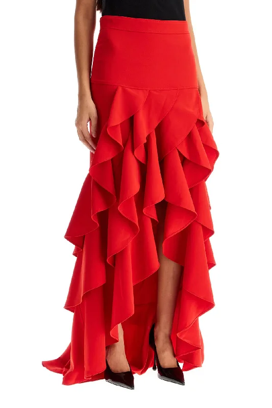Moschino Asymmetric Skirt With Ruffles summer skirt style