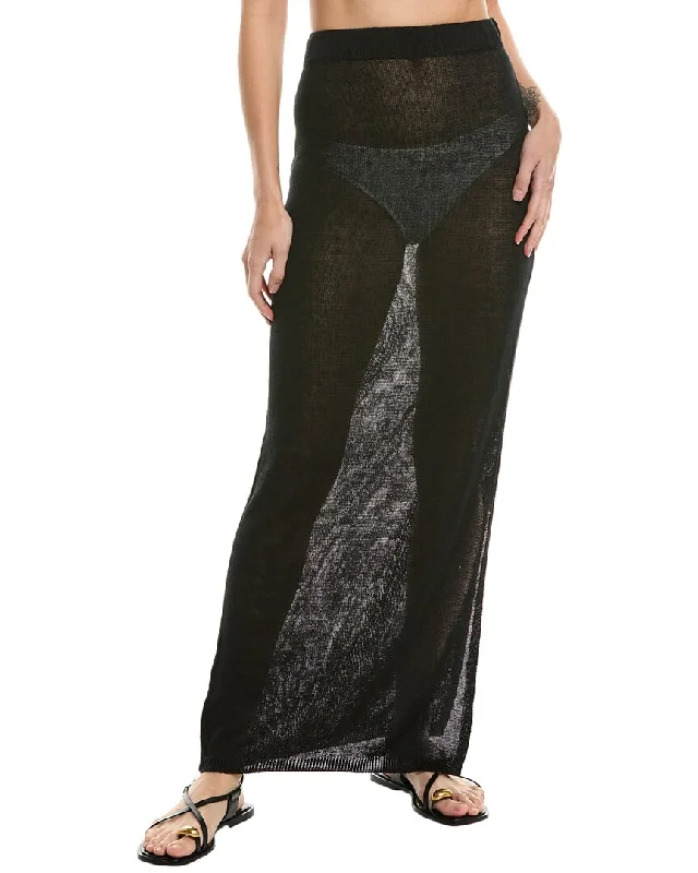 Solid & Striped X Sofia Richie Grainge The Freda Linen-Blend Maxi Skirt silk skirt elegant Solid & Striped X Sofia Richie Grainge The Freda Linen-Blend Maxi Skirt silk skirt elegant