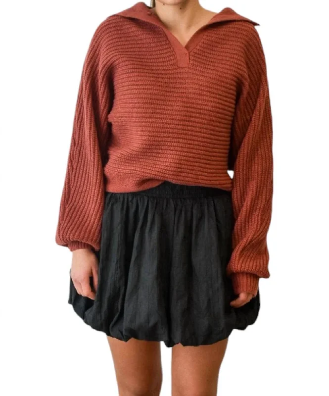 Bubbly Mini Skirt In Black leather skirt modern