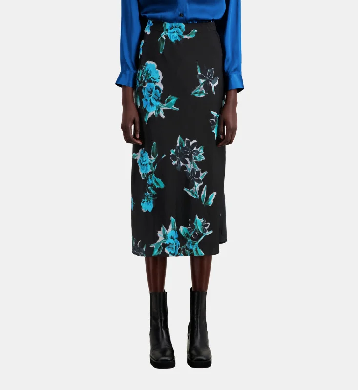 Long Printed Skirt leather skirt durable