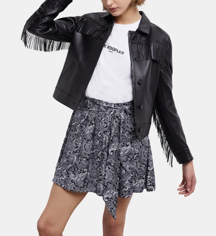 Short Printed Skirt lace skirt romantic
