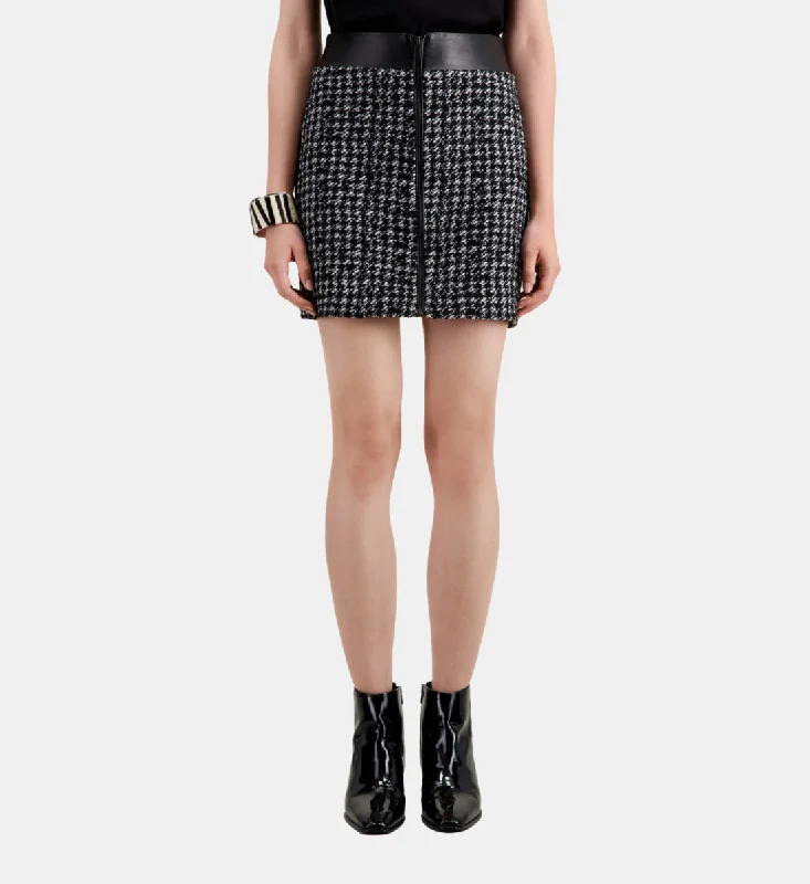 Short Tweed Skirt cashmere skirt plush