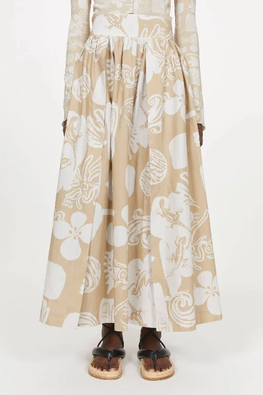 Taemoo Skirt In Linen cashmere skirt plush